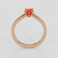 0.96 Ct. Padparadscha Sapphire Ring, 18K Rose Gold 3