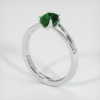 0.72 Ct. Green Chrome Tourmaline Ring, 10K White Gold 2