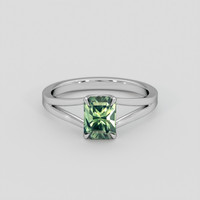 1.72 Ct. Green Sapphire Ring, 10K White Gold 1