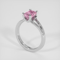 2.28 Ct. Purplish Pink Sapphire Ring, 10K White Gold 2