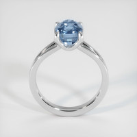 3.48 Ct. Greyish Blue Sapphire Ring, 10K White Gold 3