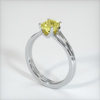 1.48 Ct. Yellow Sapphire Ring, 10K White Gold 2