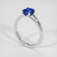 1.29 Ct. Blue Sapphire Ring, 14K White Gold 2
