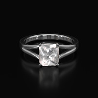 1.20 Ct. Gemstone Ring, 14K White Gold 1