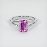 2.30 Ct. Sapphire Ring, 14K White Gold 1