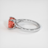 2.50 Ct. Padparadscha Sapphire Ring, 14K White Gold 4