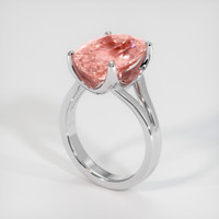 9.05 Ct. Padparadscha Sapphire Ring, 14K White Gold 2