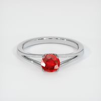 0.73 Ct. Ruby Ring, 14K White Gold 1