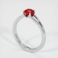 0.73 Ct. Ruby Ring, 14K White Gold 2