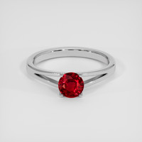 0.53 Ct. Ruby Ring, 14K White Gold 1