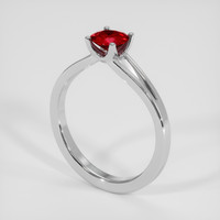 0.53 Ct. Ruby Ring, 14K White Gold 2