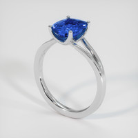 2.85 Ct. Blue Sapphire Ring, 14K White Gold 2