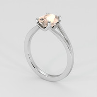 1.84 Ct. Peach Sapphire Ring, 14K White Gold 2