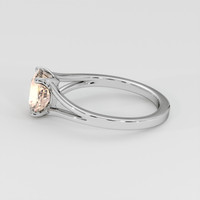 1.84 Ct. Peach Sapphire Ring, 14K White Gold 4