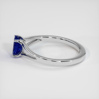 0.77 Ct. Blue Sapphire Ring, 14K White Gold 4