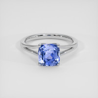 3.03 Ct. Blue Sapphire Ring, 14K White Gold 1