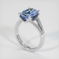 5.70 Ct. Sapphire Ring, 14K White Gold 2