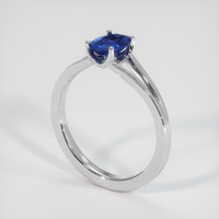 0.71 Ct. Blue Sapphire Ring, 14K White Gold 2