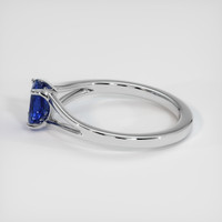 0.71 Ct. Blue Sapphire Ring, 14K White Gold 4
