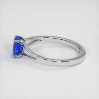 0.92 Ct. Blue Sapphire Ring, 14K White Gold 4