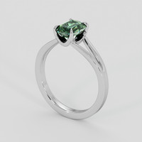 1.72 Ct. Green Sapphire Ring, 14K White Gold 2