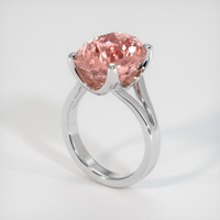 12.01 Ct. Padparadscha Sapphire Ring, 14K White Gold 2