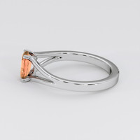 0.79 Ct. Padparadscha Sapphire Ring, 14K White Gold 4