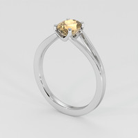 1.06 Ct. Peach Sapphire Ring, 14K White Gold 2