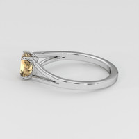 1.06 Ct. Peach Sapphire Ring, 14K White Gold 4