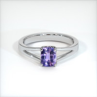 0.80 Ct. Purple Sapphire Ring, 14K White Gold 1