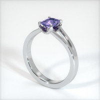 0.80 Ct. Purple Sapphire Ring, 14K White Gold 2