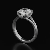 2.91 Ct. White Sapphire Ring, 14K White Gold 2