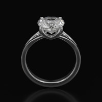 2.91 Ct. White Sapphire Ring, 14K White Gold 3