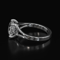 2.91 Ct. White Sapphire Ring, 14K White Gold 4