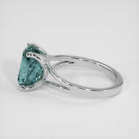 7.47 Ct. Bluish Green Sapphire Ring, 14K White Gold 4