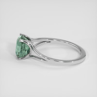 4.50 Ct. Bluish Green Sapphire Ring, 14K White Gold 4