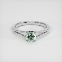 1.07 Ct. Green Sapphire Ring, 14K White Gold 1