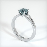 0.62 Ct. Sapphire Ring, 14K White Gold 2