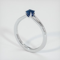0.40 Ct. Sapphire Ring, 18K White Gold 2