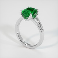 2.46 Ct. Emerald Ring, 18K White Gold 2
