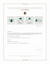 Emerald Ring 2.71 Ct., 18K White Gold Appraisal