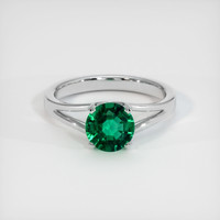 1.23 Ct. Emerald Ring, 18K White Gold 1