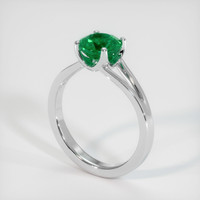 1.23 Ct. Emerald Ring, 18K White Gold 2