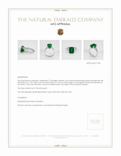 Solitaire Emerald Ring 4.33 Ct., 18K White Gold Appraisal