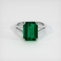 Solitaire Emerald Ring 4.33 Ct., 18K White Gold Preview