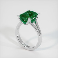 Solitaire Emerald Ring 4.33 Ct., 18K White Gold Preview