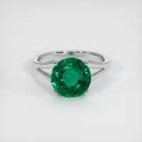 3.36 Ct. Emerald Ring, 18K White Gold 1