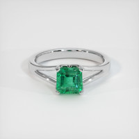 Solitaire Emerald Ring 1.17 Ct., 18K White Gold Preview