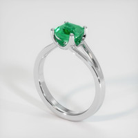 Solitaire Emerald Ring 1.17 Ct., 18K White Gold Preview