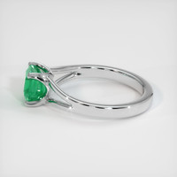 Solitaire Emerald Ring 1.17 Ct., 18K White Gold Preview